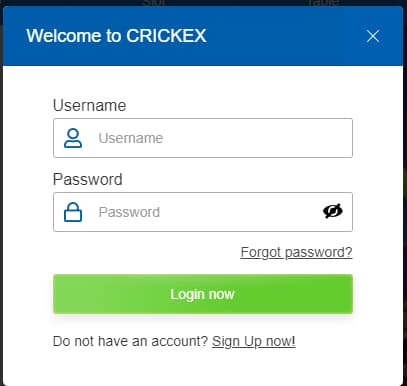 Crickex-login