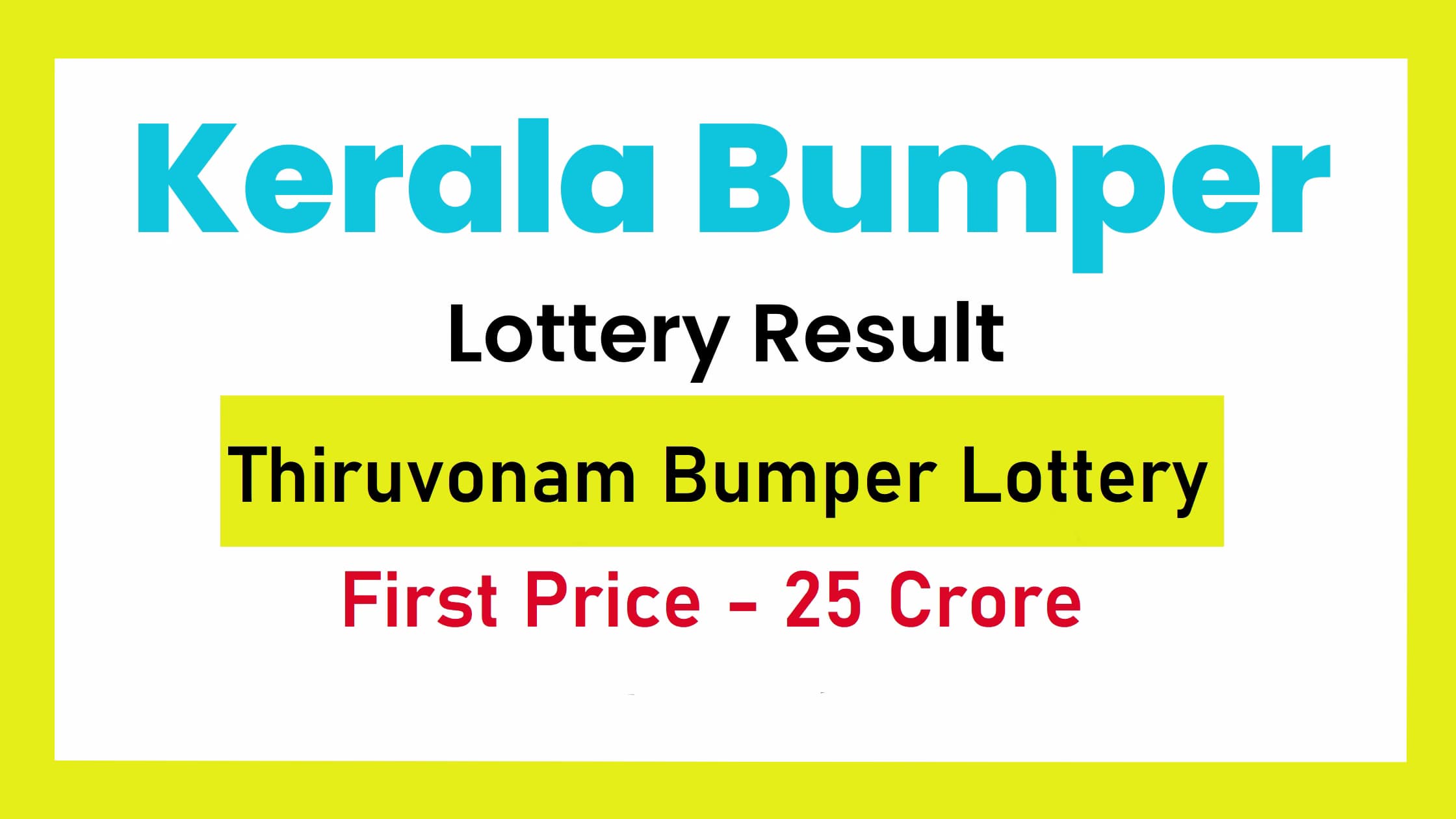Kerala Bumper Lottery Result Thiruvonam Bumper BR93