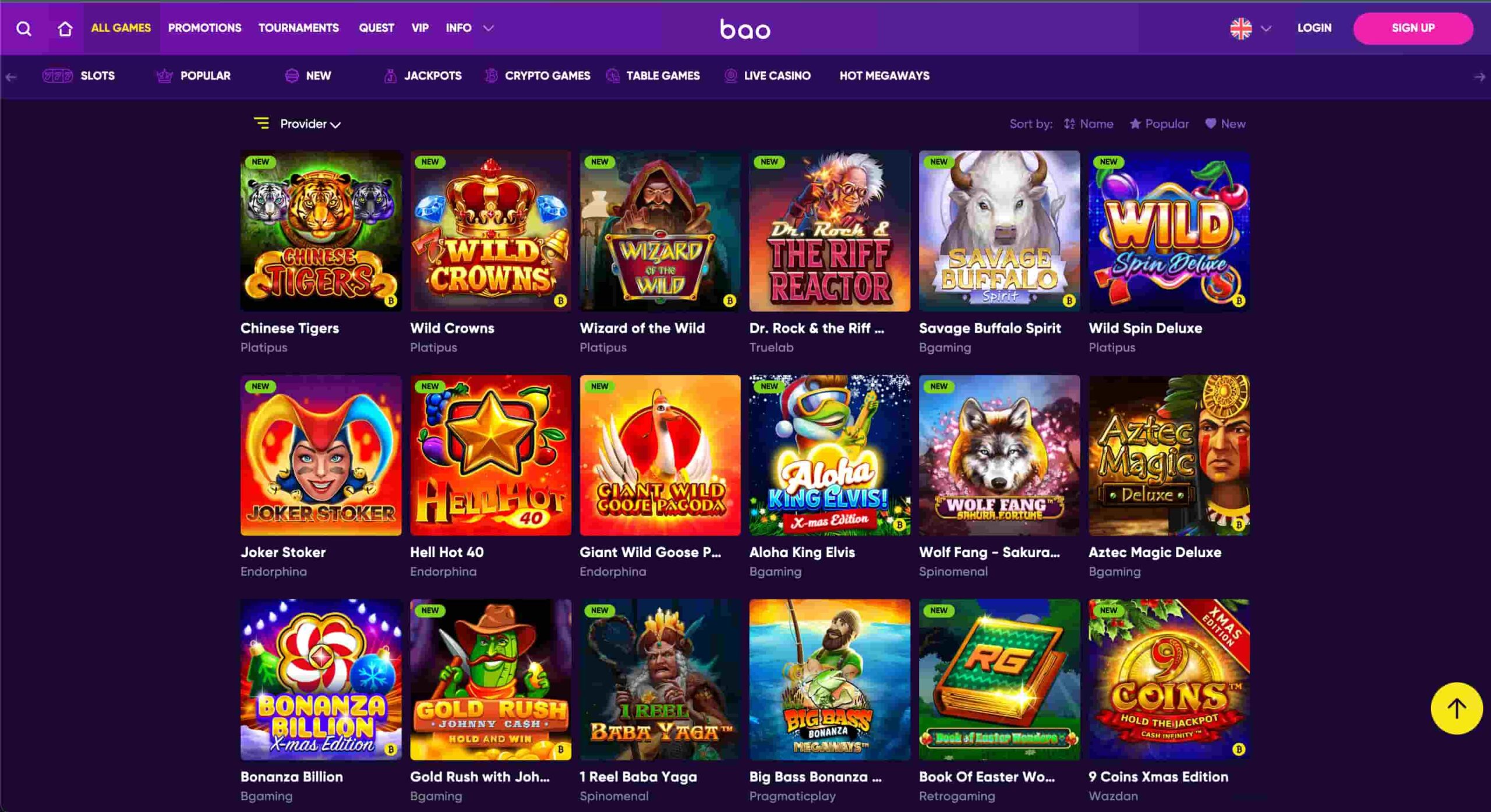 Bao casino games