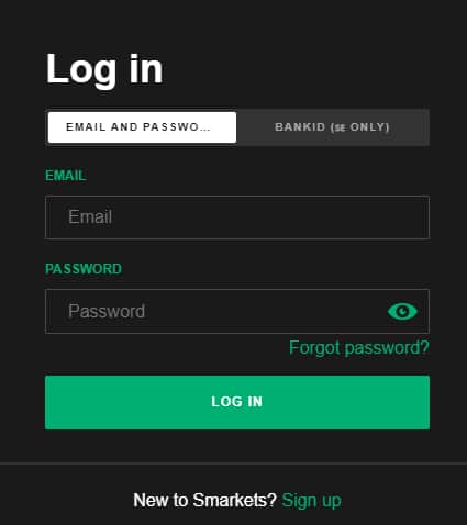 Smarkets-login