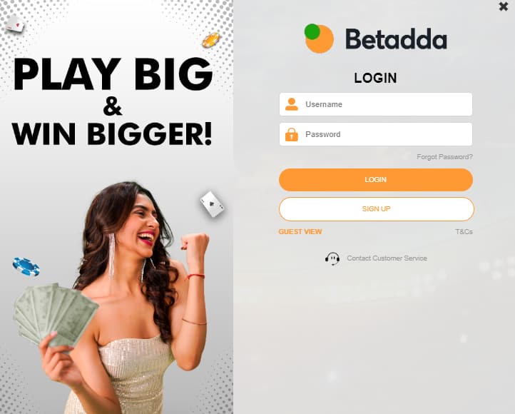 Betadda Login Process