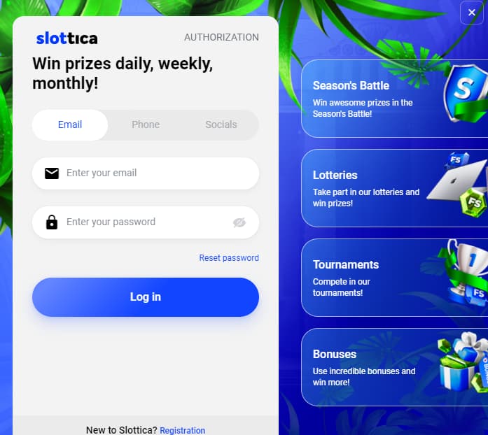 Slottica Login Steps