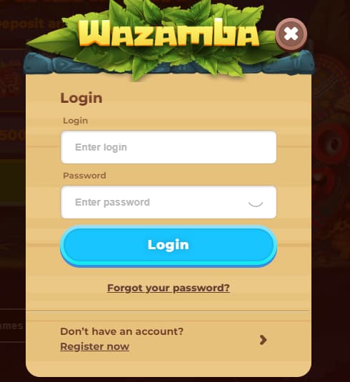 Wazamba Registration Steps