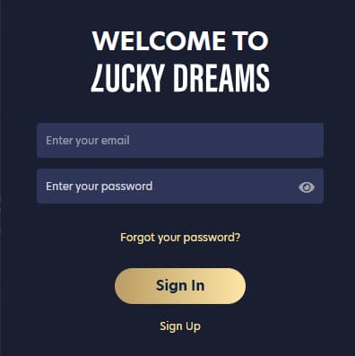 Lucky Dreams Login Steps