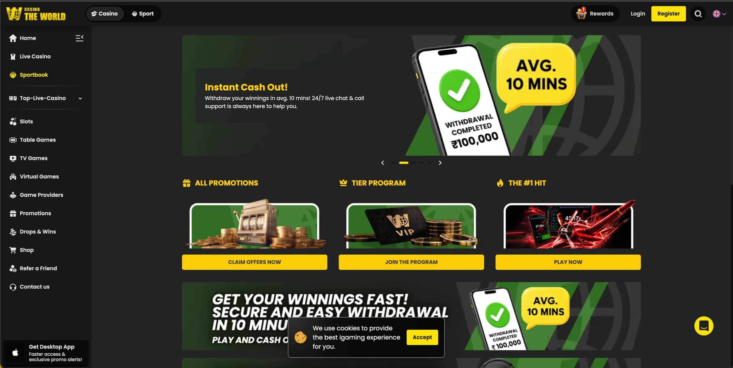 Casino The World site overview
